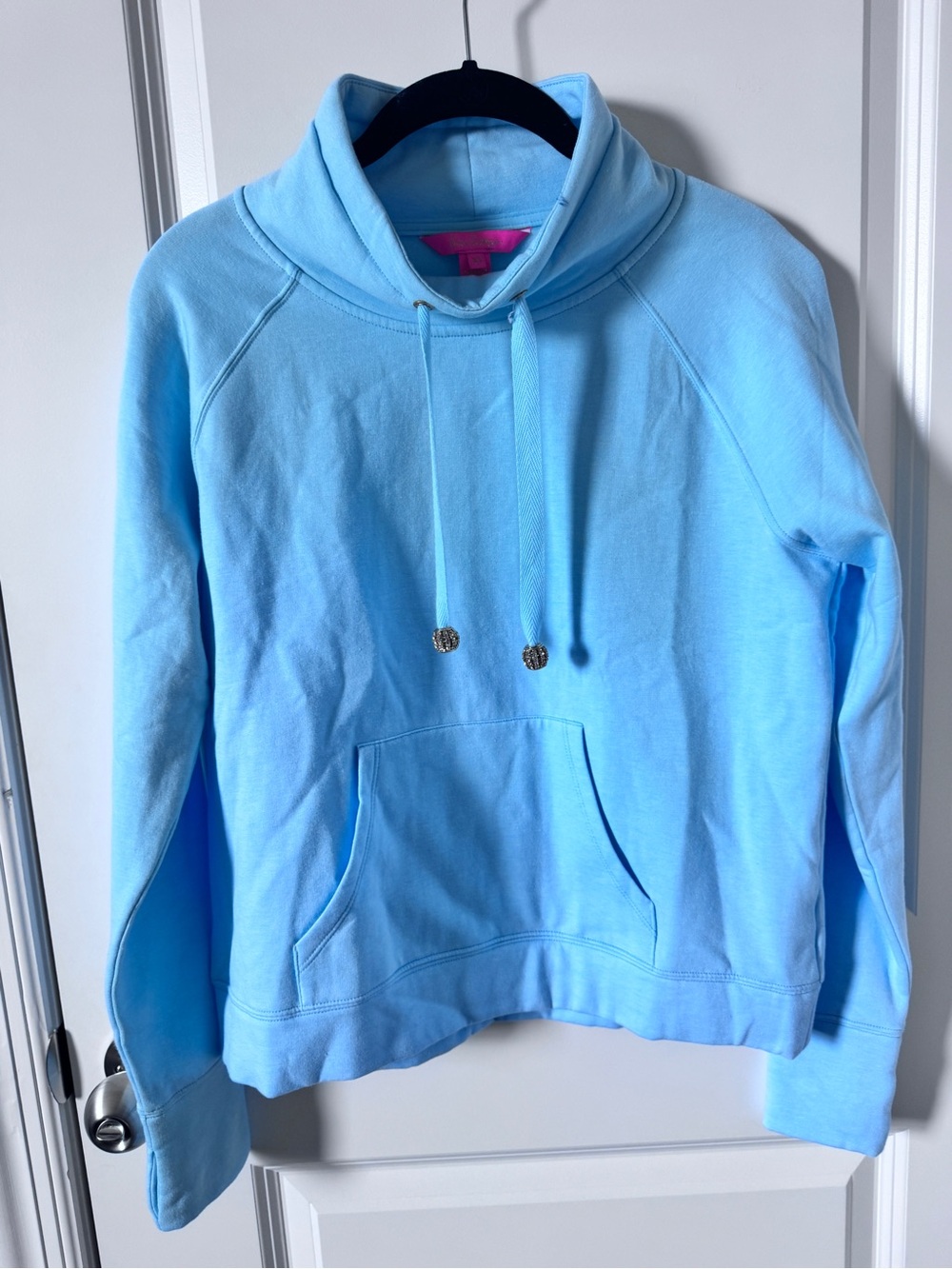 Lilly Pulitzer Light Blue Cowl Neck Jax Popover-XS